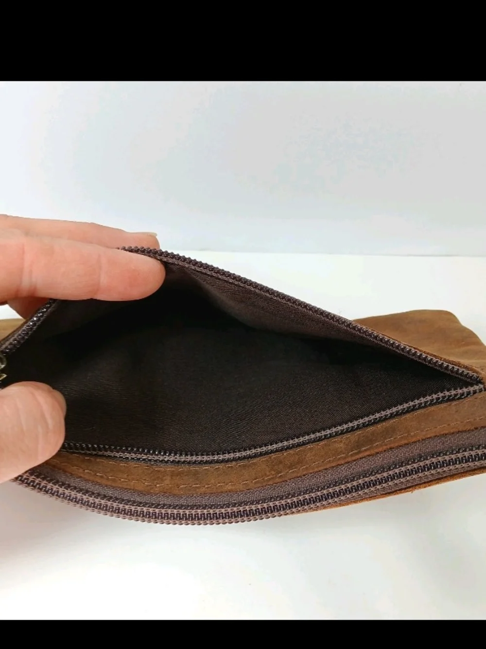 Moonster Distressed Brown Leather Wallet for Men Or Women 8x4.5 Inches